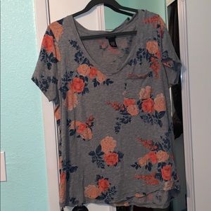 Torrid Floral V Neck!